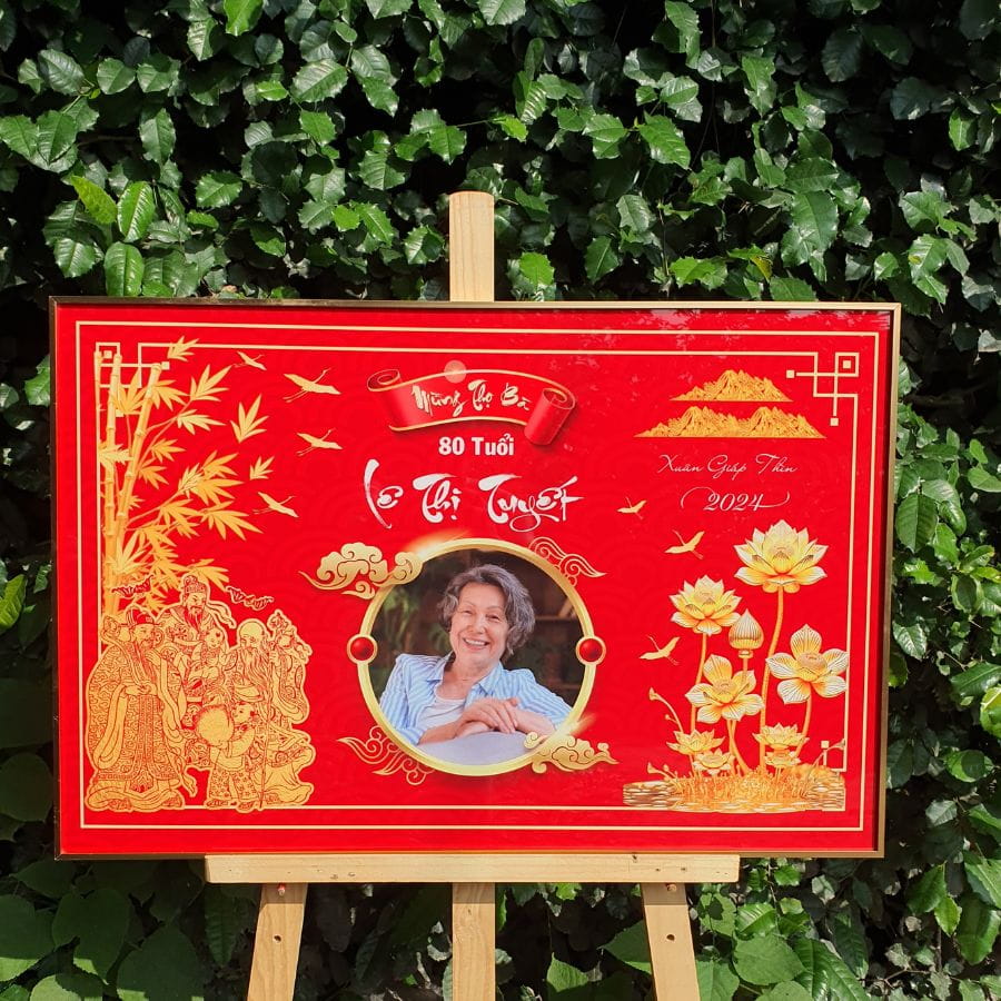 Mẫu tranh mừng thọ bà G1