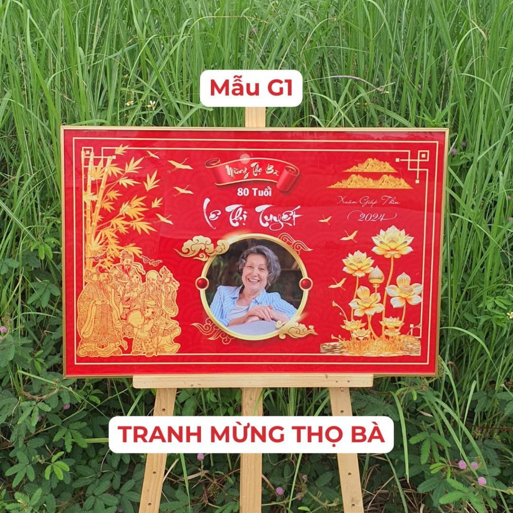 Mẫu tranh mừng thọ bà G1