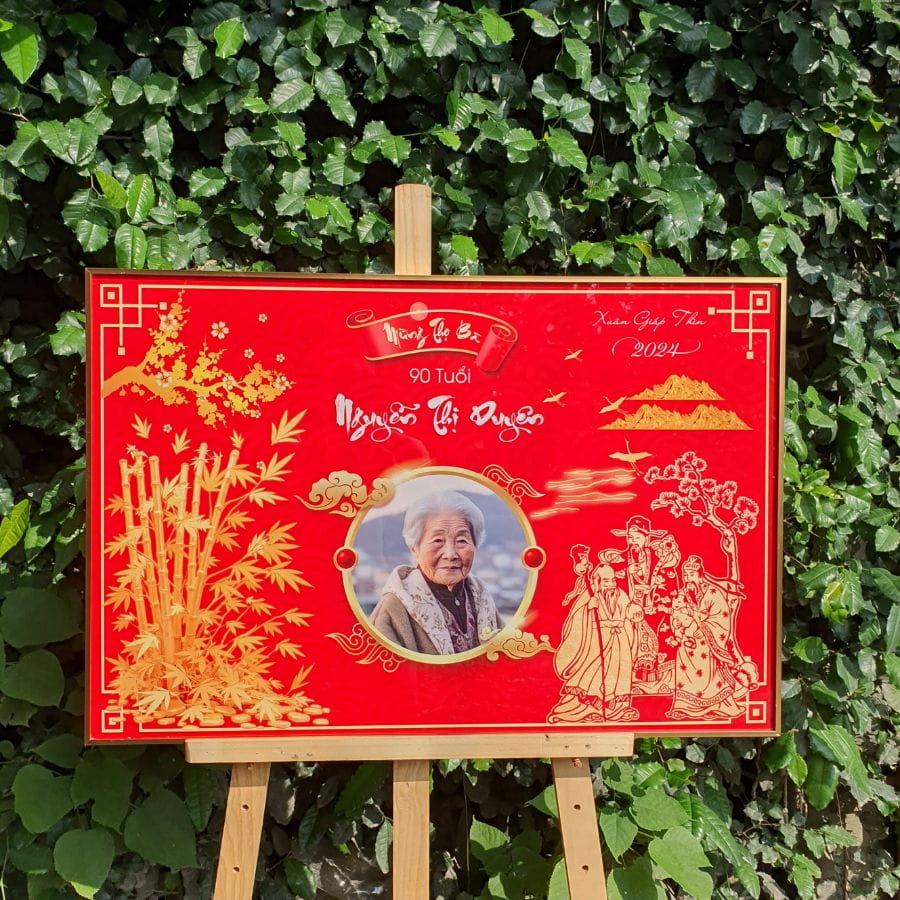 Mẫu tranh mừng thọ bà G2