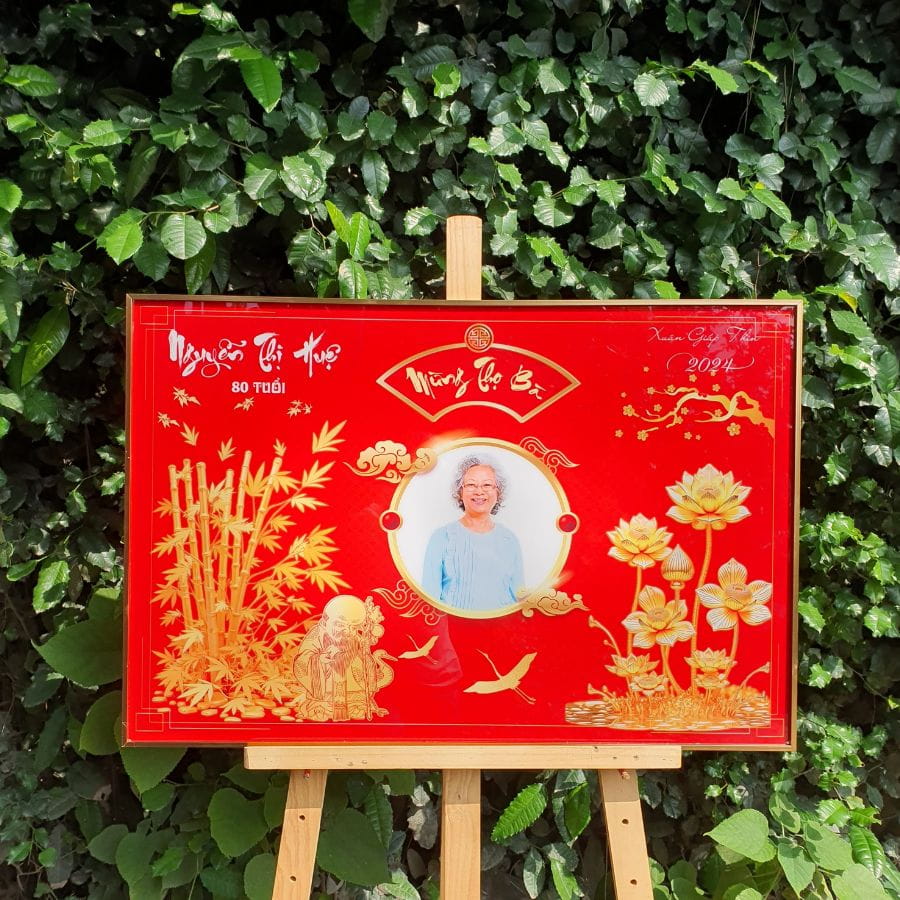 Mẫu tranh mừng thọ bà G3