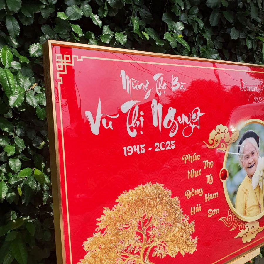 Góc nghiêng siêu đẹp mẫu tranh mừng thọ G4
