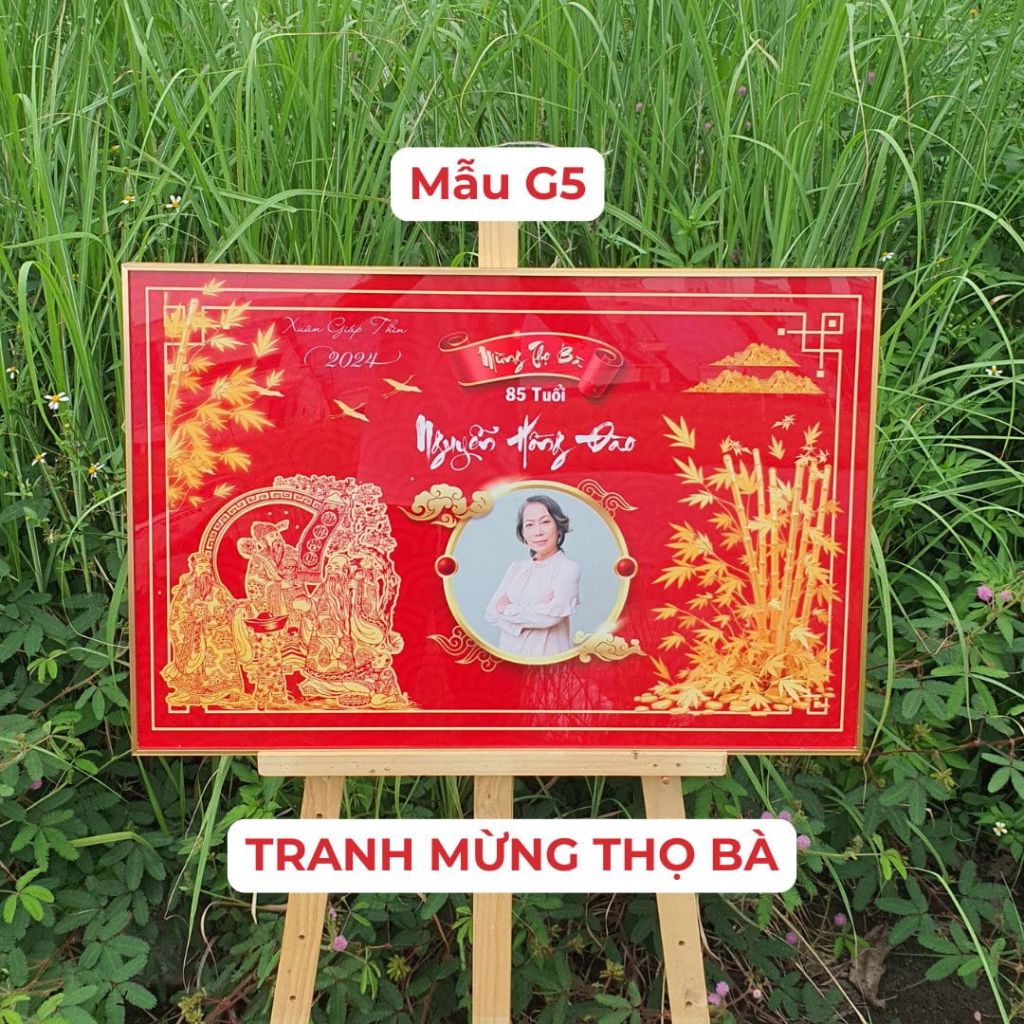 Mẫu tranh mừng thọ bà G5