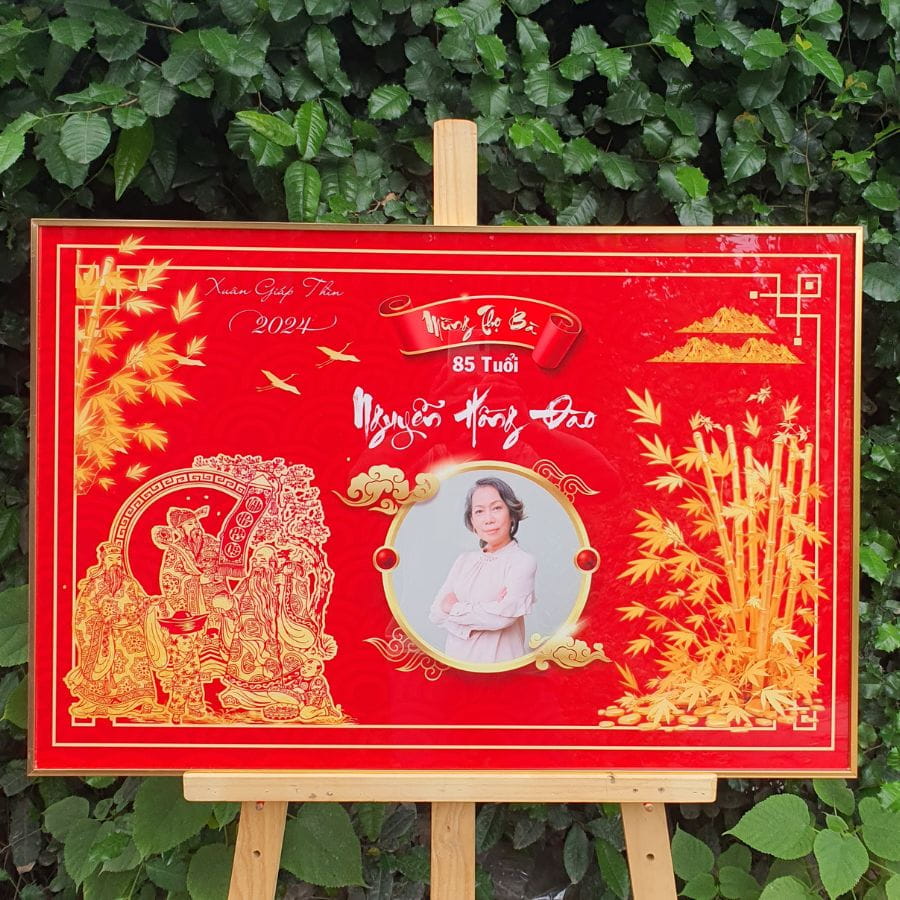 Tranh mừng thọ l&agrave; m&oacute;n qu&agrave; trường tồn theo thời gian