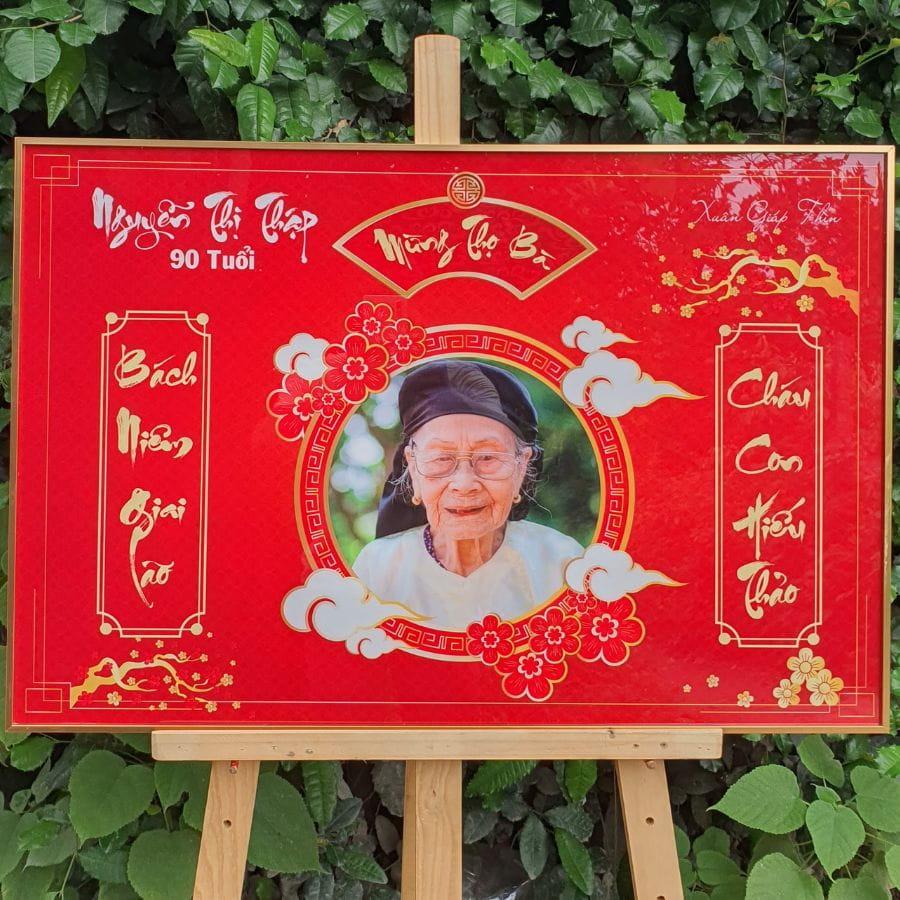 Mẫu tranh mừng thọ cụ bà G6