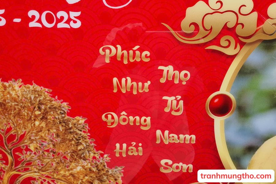 Câu đối Phúc như Đông Hải, Thọ tỷ Nam Sơn