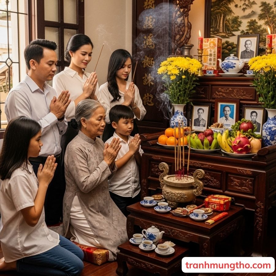 Khấn bái gia tiên ngày mừng thọ