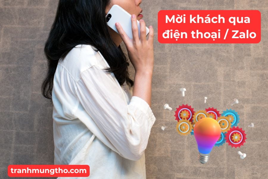 Mời kh&aacute;ch qua điện thoại, ZaLo
