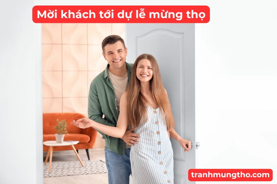 Mời kh&aacute;ch tới dự lễ mừng thọ
