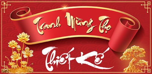 Tranh mừng thọ in ảnh ông bà bố mẹ