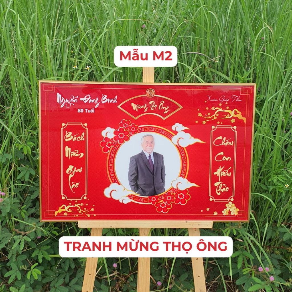 Mẫu tranh mừng thọ ông M2