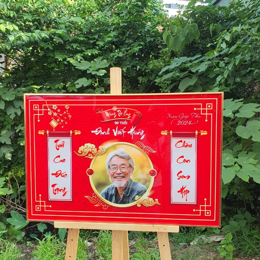 Mẫu tranh mừng thọ M3 