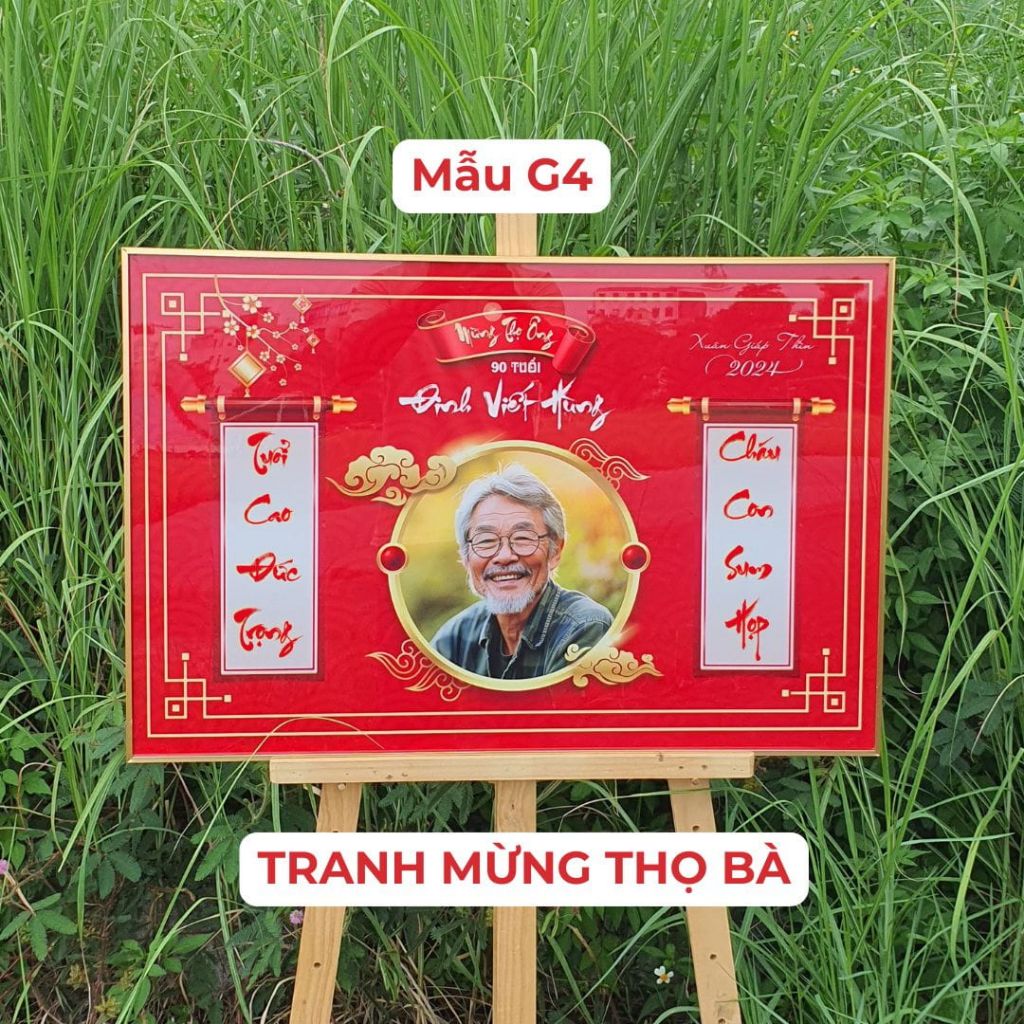 Mẫu tranh mừng thọ ông M3