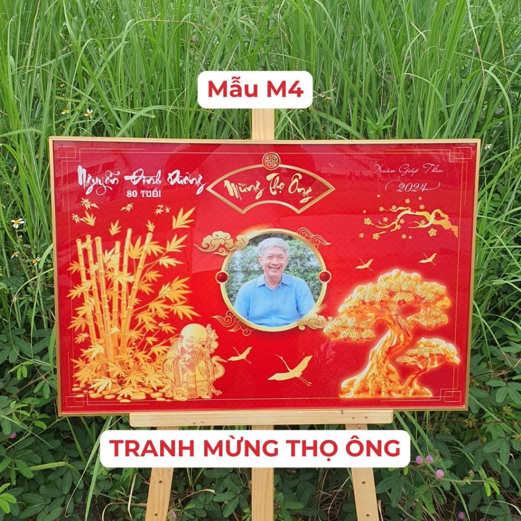 Mẫu tranh mừng thọ ông M4