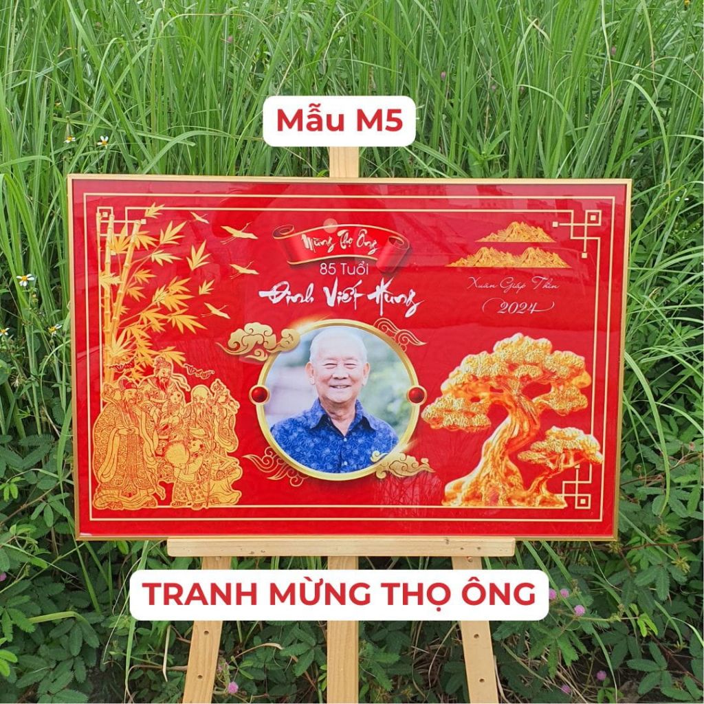 Mẫu tranh mừng thọ ông M5