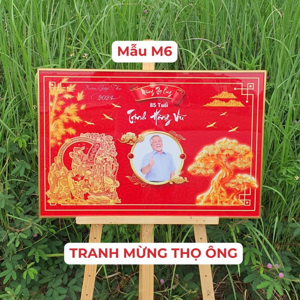 Mẫu tranh mừng thọ ông M6