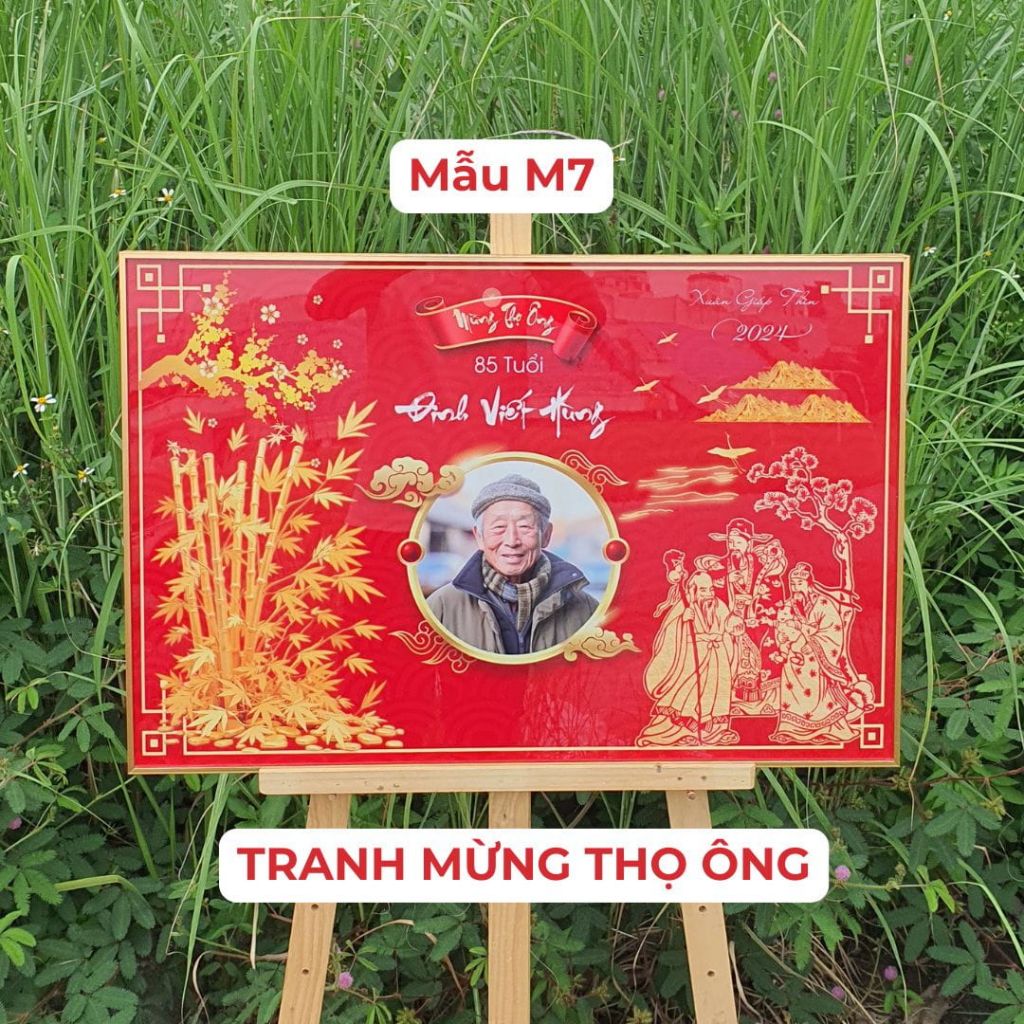 Mẫu tranh mừng thọ ông M7