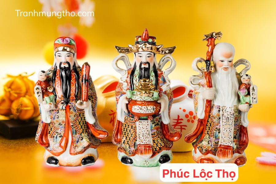Tặng ông bà tượng Phúc - Lộc - Thọ