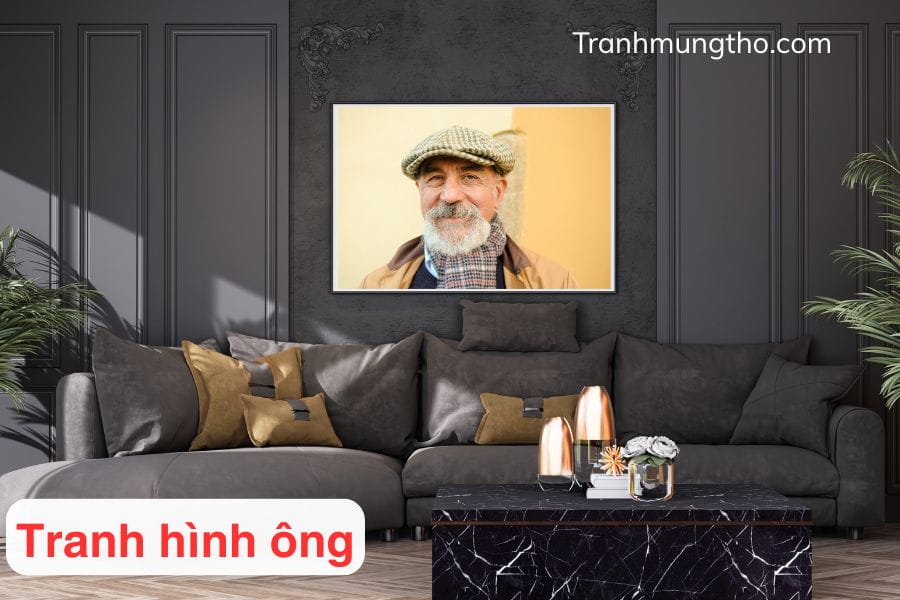 Tặng ông hình tranh treo tường