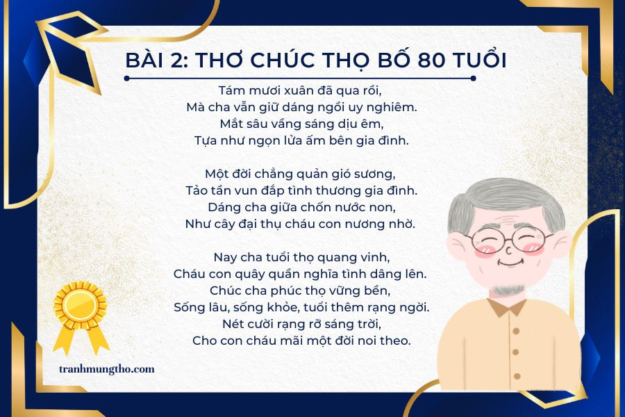 Bài 2 : Thơ mừng thọ bố 80 tuổi