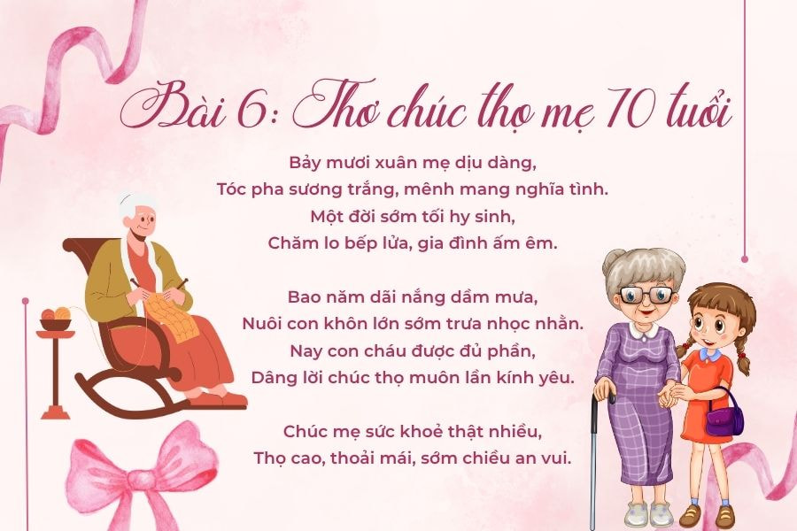 B&agrave;i thơ mừng thọ mẹ 70 tuổi