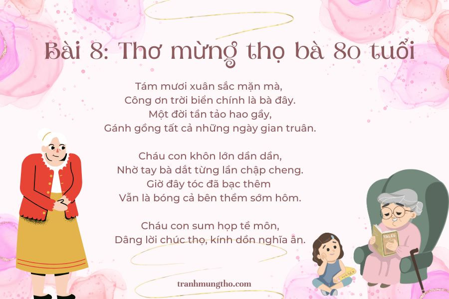 Bài 8: Thơ chúc thọ bà 80 tuổi