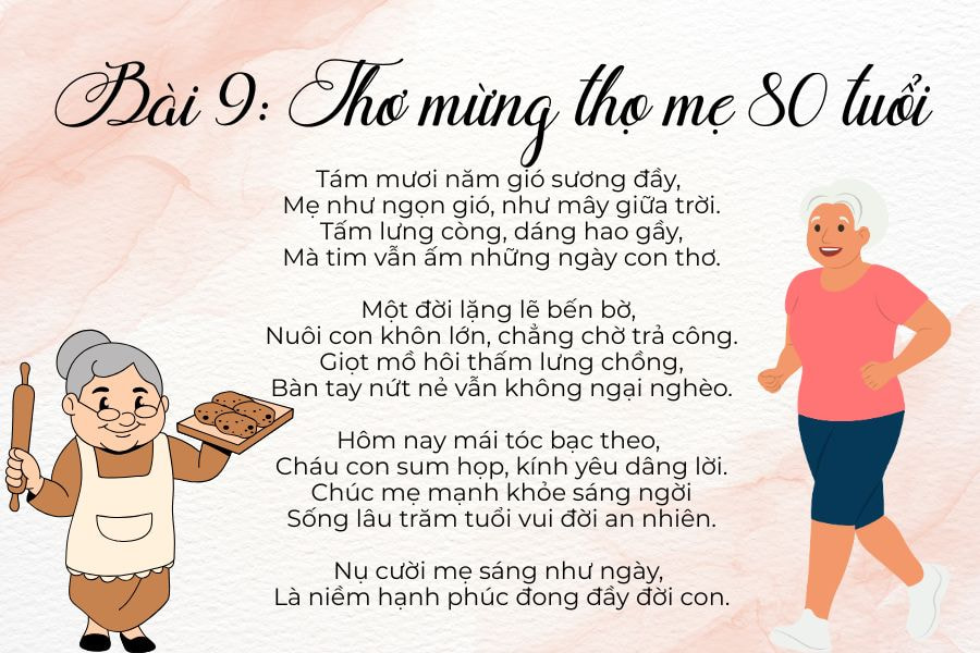 Bài 9: Thơ chúc thọ mẹ 80 tuổi