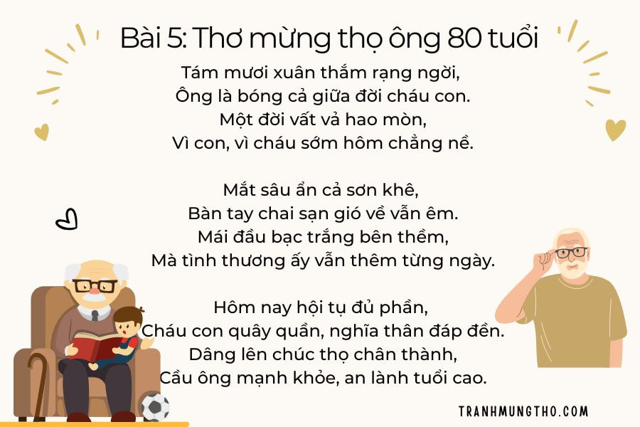 Bài 5: Thơ mừng thọ ông 80 tuổi