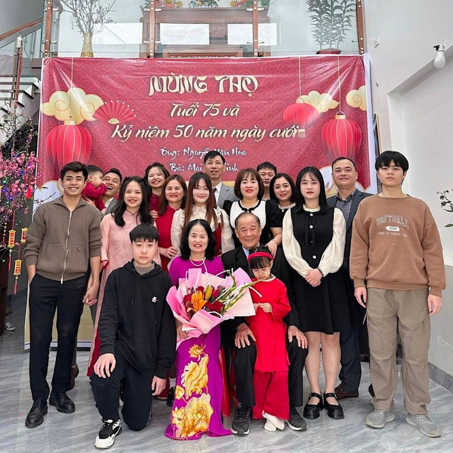 Lễ mừng thọ bố mẹ tuổi 75 - Đại gia đình cùng vui