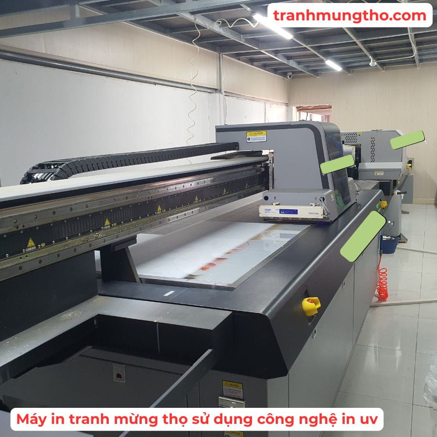 M&aacute;y in tranh mừng thọ in ảnh &ocirc;ng b&agrave; sử dụng c&ocirc;ng nghệ in uv